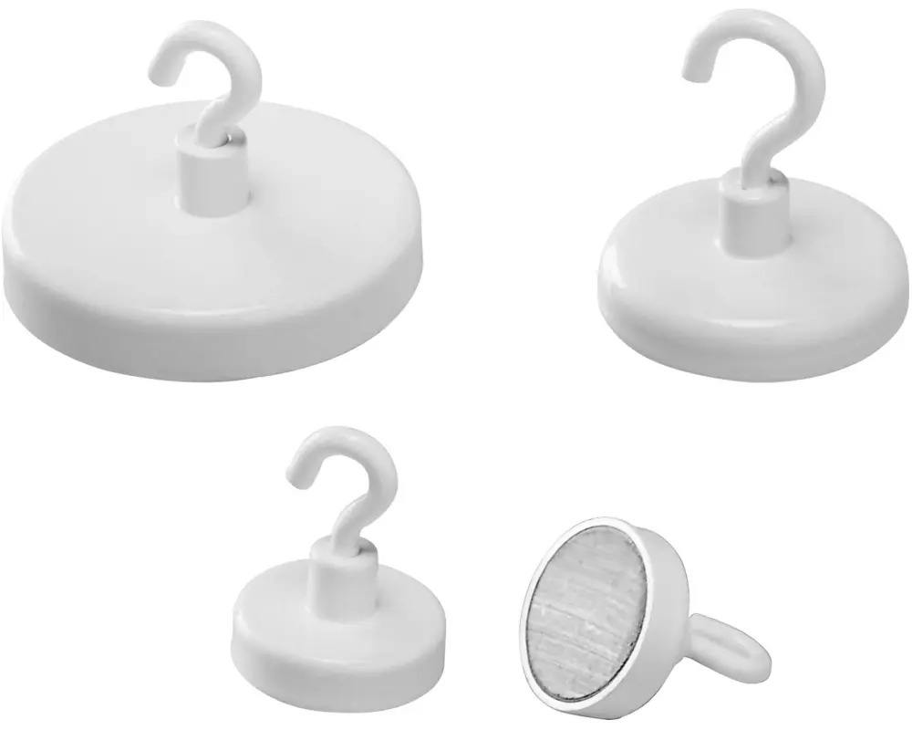 Magnetoplan Hakenmagnet Ø 4.7 cm Weiss, 1 Stück