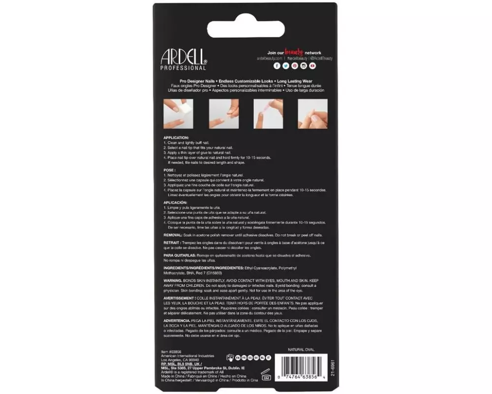 Ardell Nail Addict Natural Multipack Oval 108 Stück