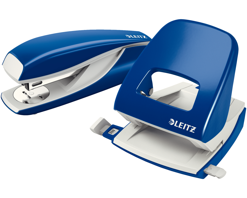 LEITZ Locher/Hefter WOW 5095 5095-10-36 blau, Bundle 30 Blatt