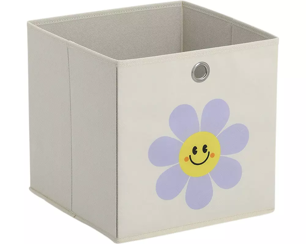 Zeller Present Aufbewahrungskorb Happy Flower 28 x 28 cm