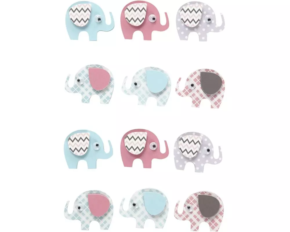 Creativ Company 3D-Sticker Elefant 12 Stück