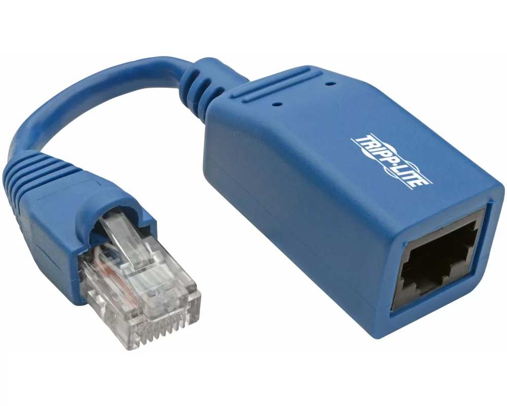 EATON TRIPPLITE Console Rollover Cable Adapter, for CISCO, RJ45, M/F, Blue, 5inch