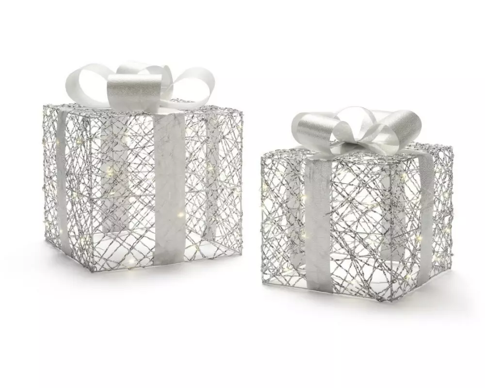 STT LED-Figur Silver giftbox Set 2pcs.