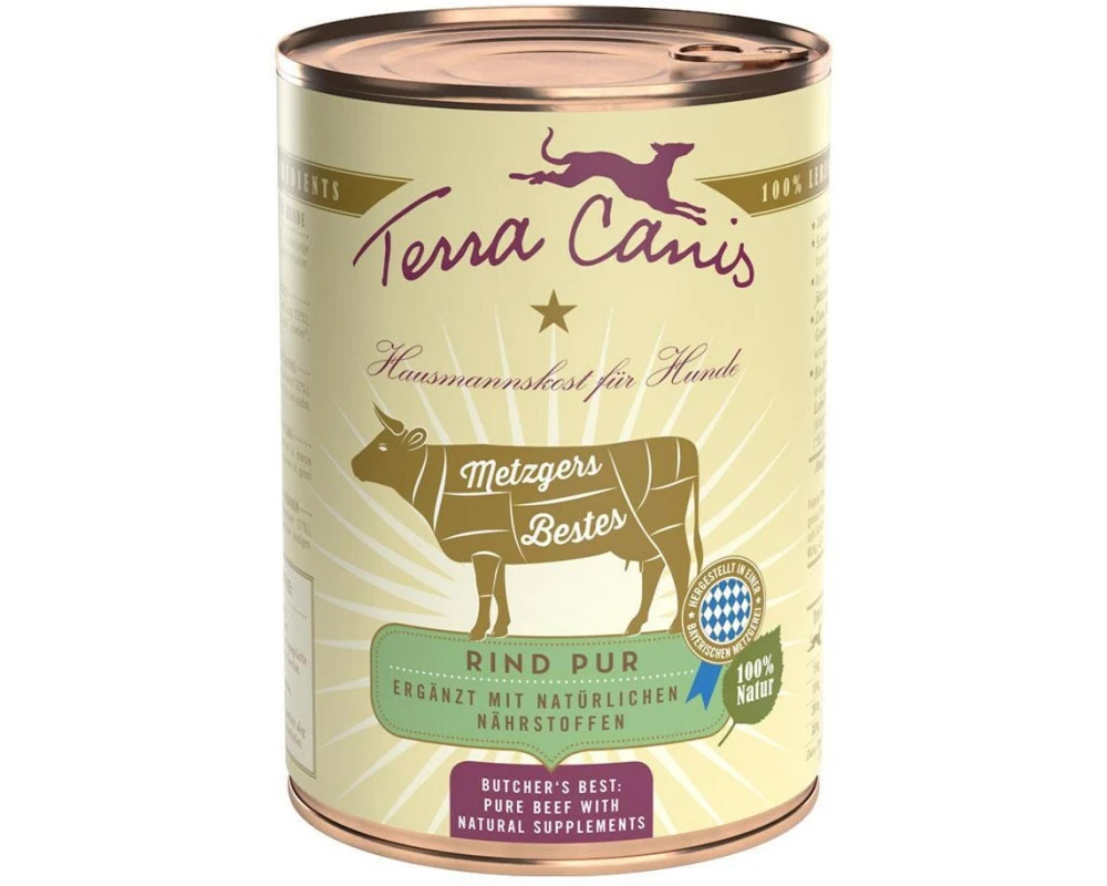 Terra Canis Nassfutter Metzgers Bestes mit Rind, 400 g