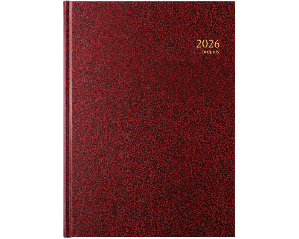 BREPOLS Agenda Bremax 2 Santex 2026 0.002.1345 1T/2S bordeaux 21x29cm