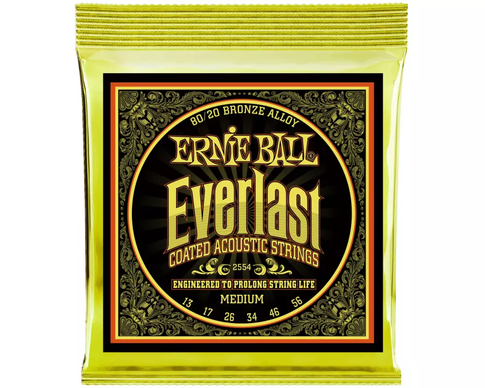 Ernie Ball Gitarrensaiten 2554 Everlast CB 80/20 – Medium 13-56