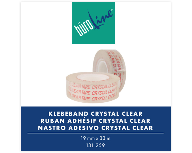 BÜROLINE Klebeband 19mmx33m 131259 Kristallklar