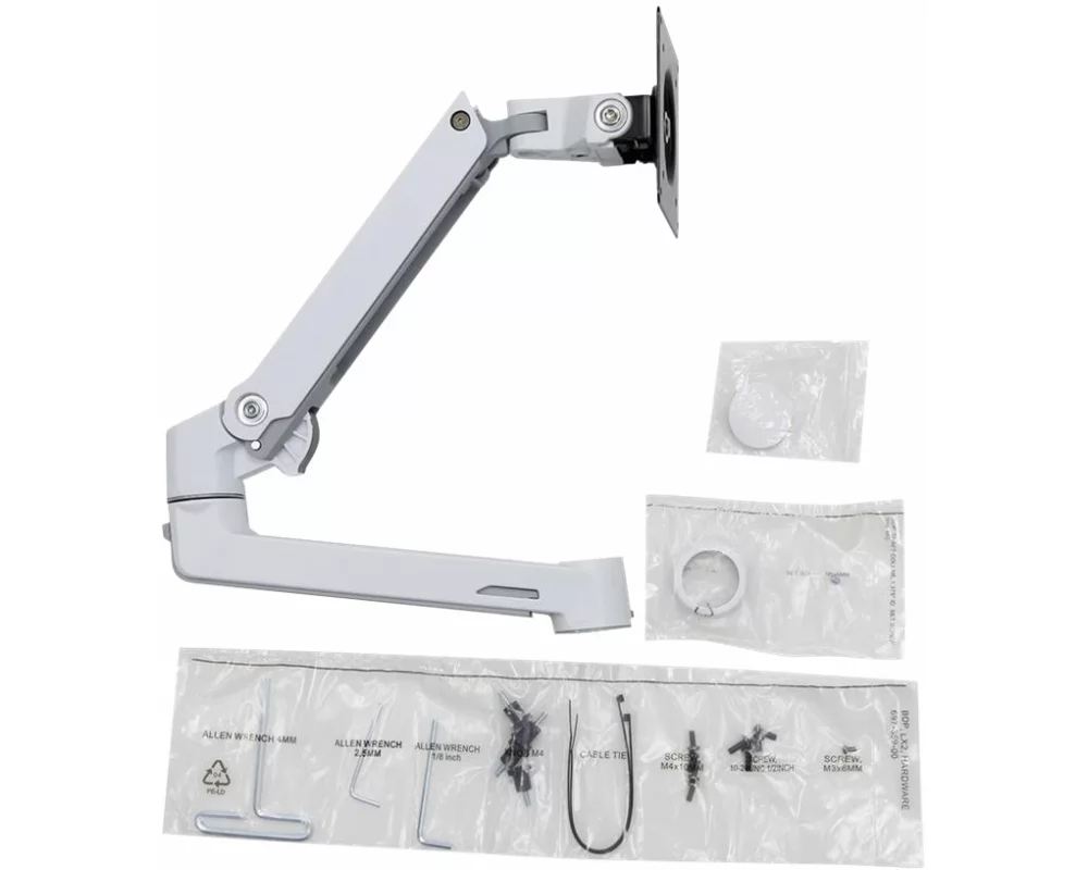 ERGOTRON LX DUAL STACKING ARM EXTENSION AND COLLAR KIT BRIGHT WHITE