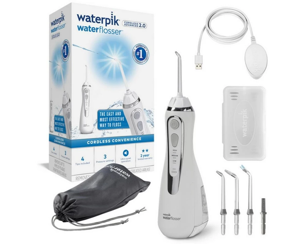 Waterpik Munddusche WP-580E Kabellos Weiss 210 ml 3 Stufen