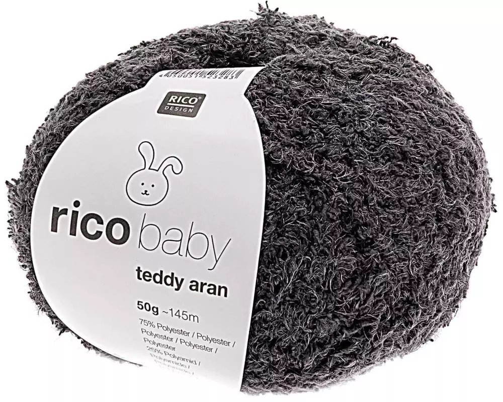 Rico Design Wolle Baby Teddy Aran 50 g Dunkelgrau