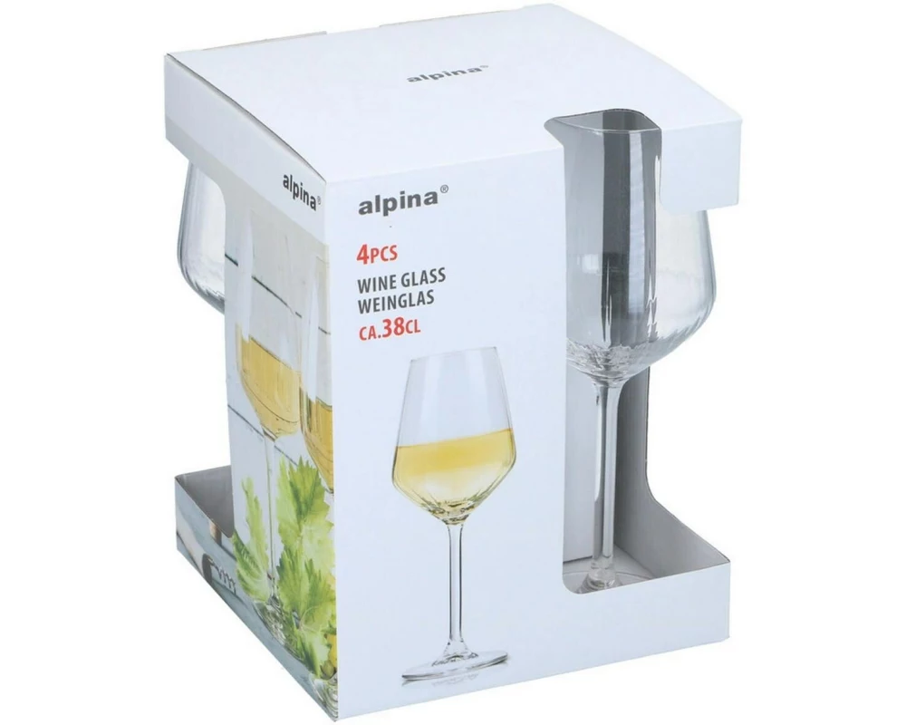 alpina Weingläser-Set 380 ml, 4 Stück, Transparent