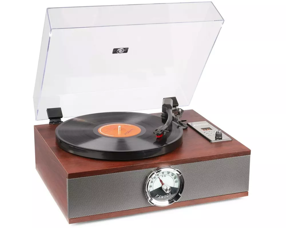 Fenton Plattenspieler mit Bluetooth RP180 Dunkelbraun