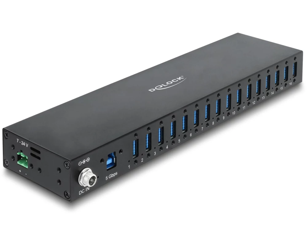 Delock Industrie Hub (16 x USB 5 Gbps Typ-A)
