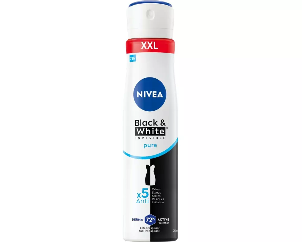 NIVEA Deo Spray Black and White Pure XXL 250 ml