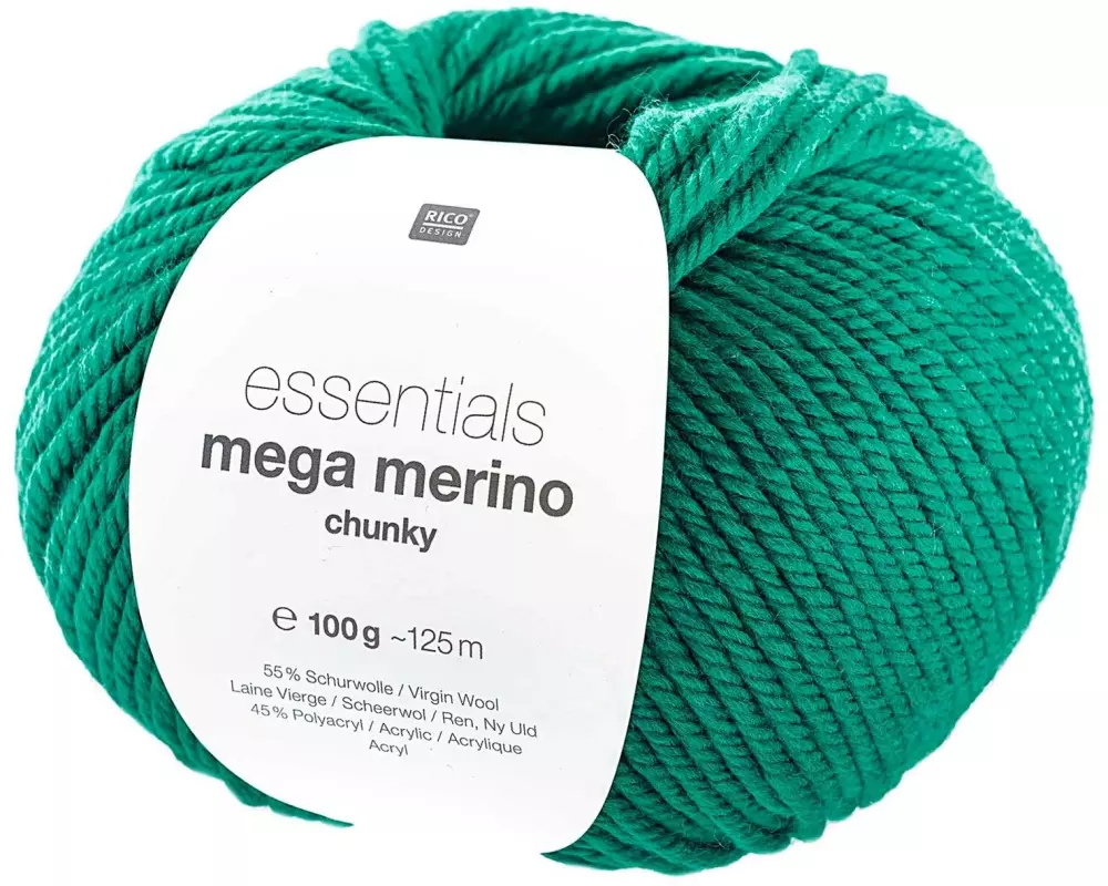 Rico Design Wolle Essentials Mega Wool chunky 100 g, Grün