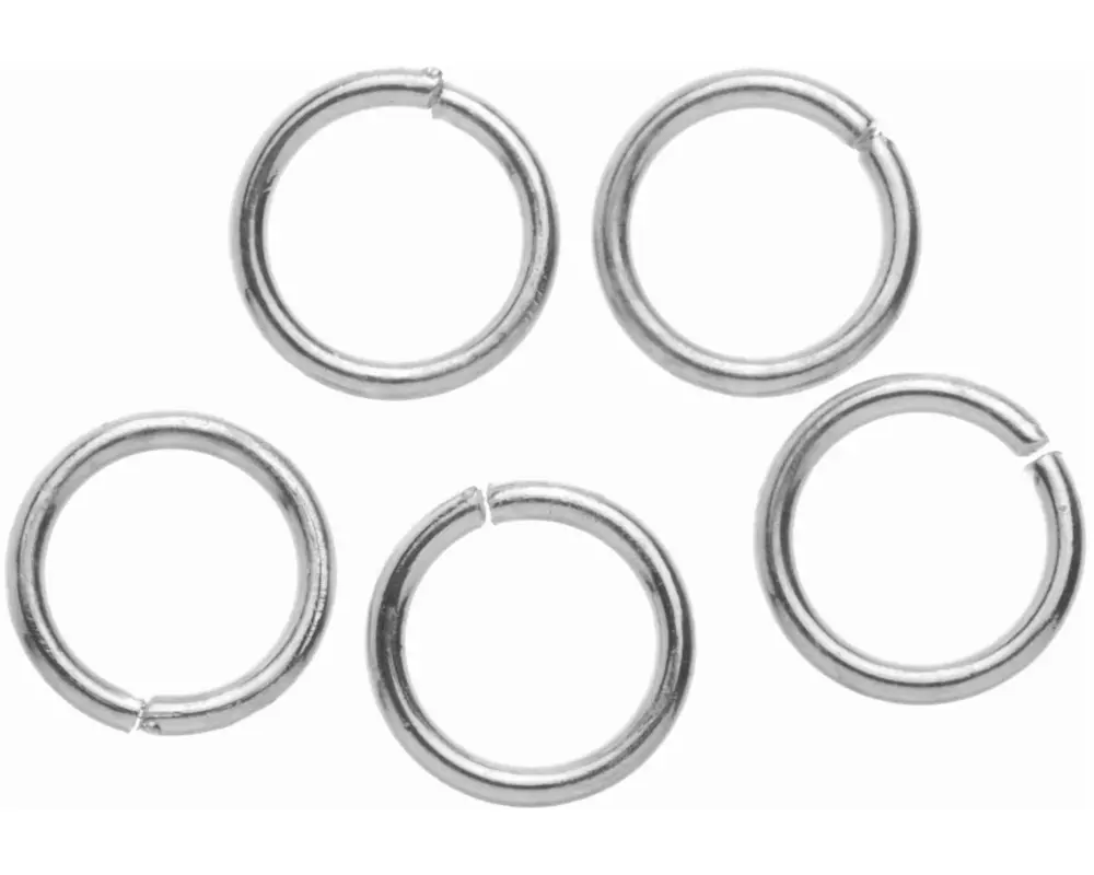 Glorex Biegering Zwischenringe 8 mm, 20 Stück, Silber