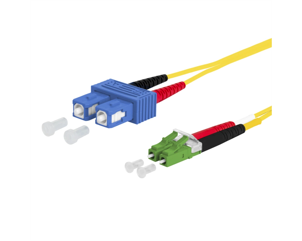 METZ CONNECT OpDAT Patchkabel, SC-D/LC-D APC OS2, 2 m