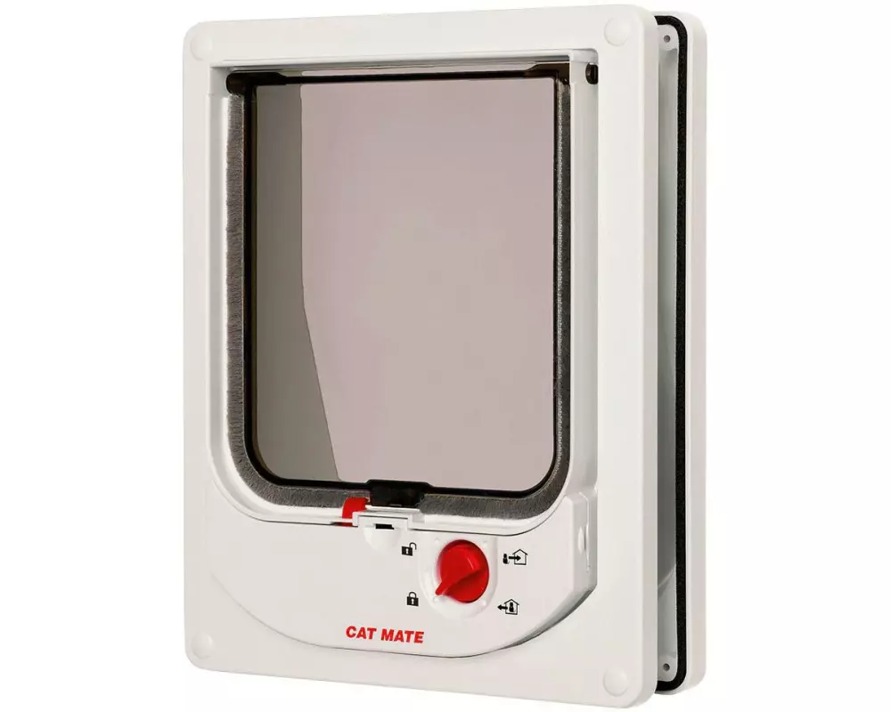 Cat Mate Freilauftür 4-Wege mit Magnetbetr. Weiss