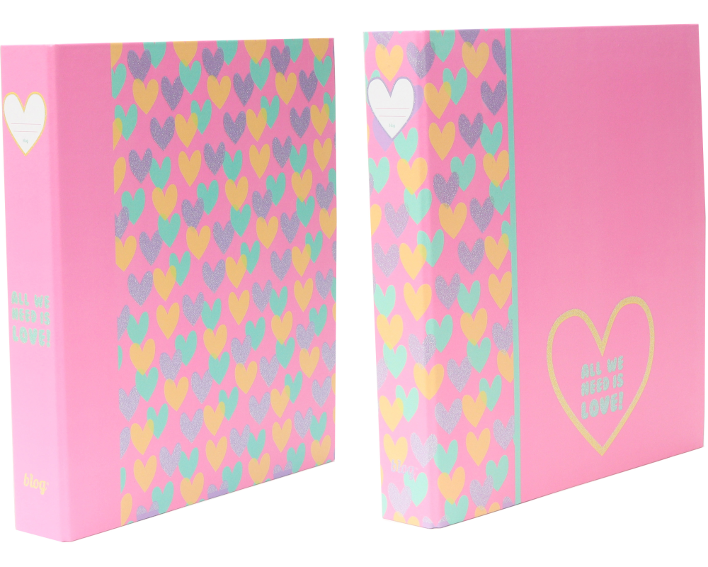 ANCOR Ringbuch A4 124101 B'Log Hearts, 2 Ringe