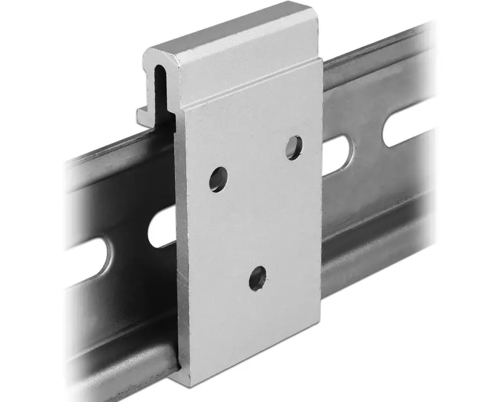 Delock Montageset Aluminium Clip 27 mm für Hutschiene
