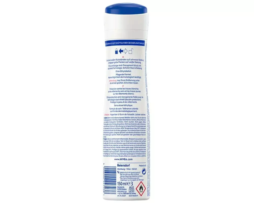 NIVEA Deo Spray Black & White Invisible Clear 150 ml