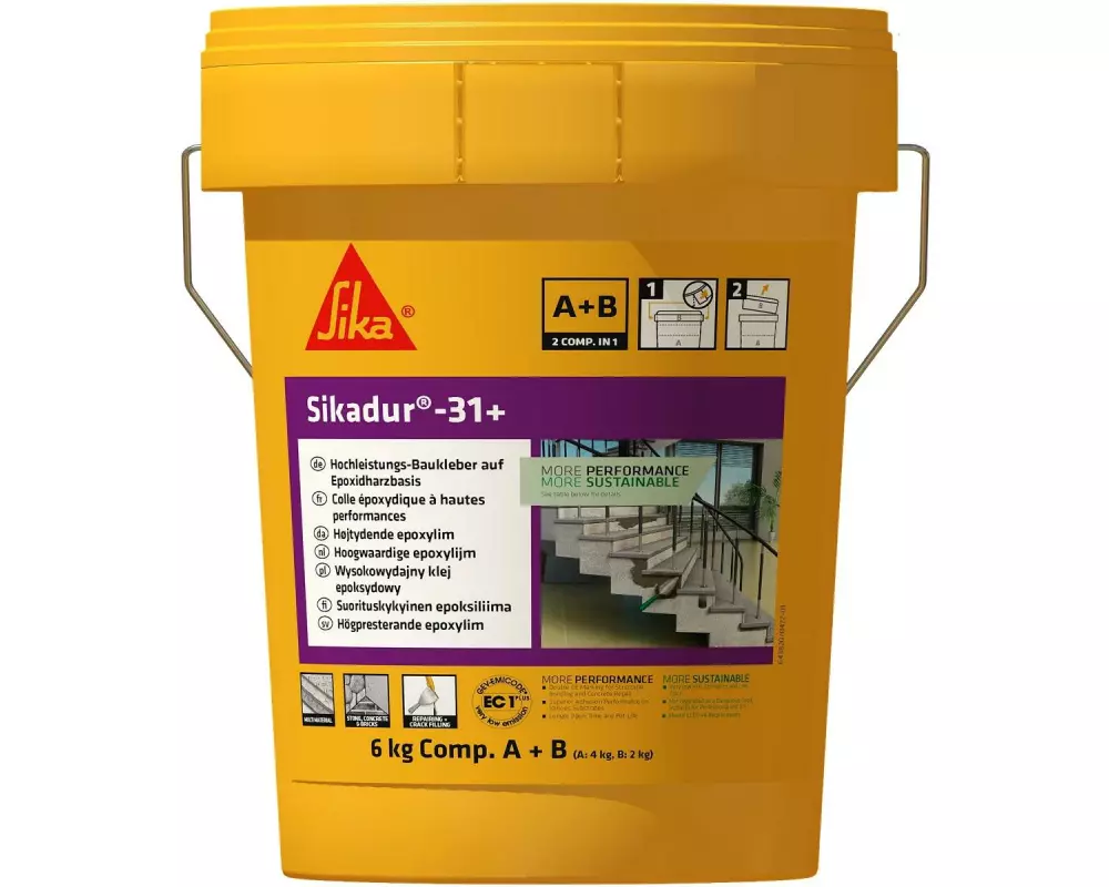 Sika Sikadur-31+ 2-Komponenten-Epoxidharzkleber grau 1.2 kg
