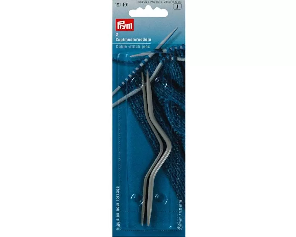 Prym Zopfmusternadel Grau, 2.50 + 4.00 mm