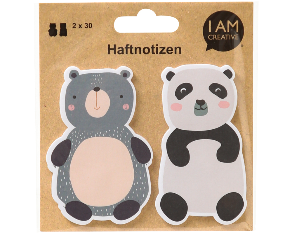 I AM CREATIVE Haftnotizen MAA4086.85 Bären 60 Blatt