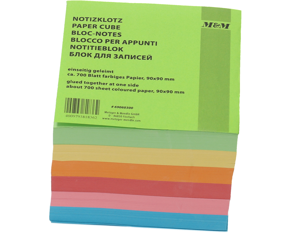 M&M Ersatzzettel Zettelbox 69060300 gleimt, farbig 700 Blatt