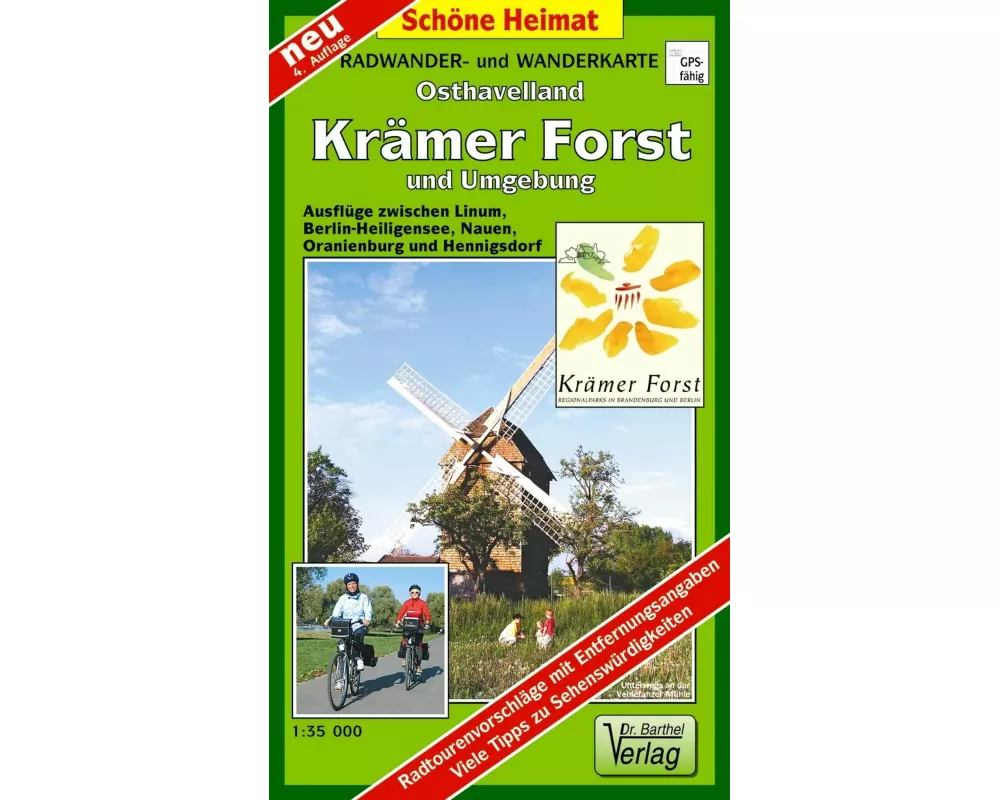 Krämer Forst und Umgebung 1 : 35 000. Radwander- und Wanderkarte