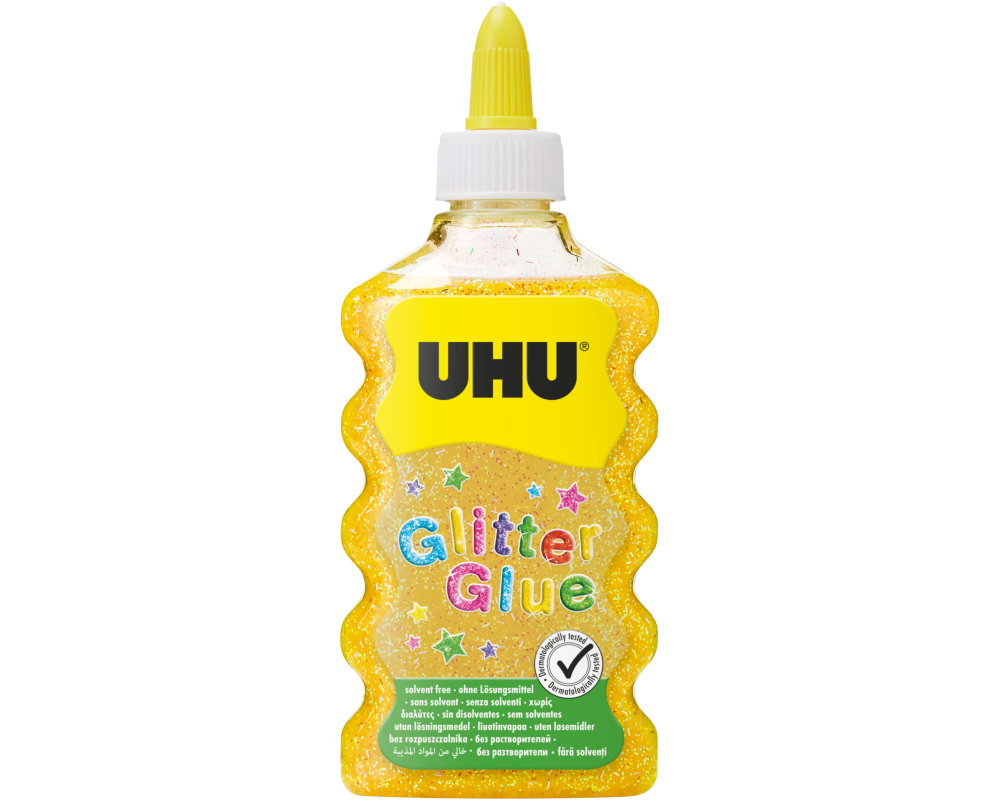 UHU Glitter Glue Maxi 510568 gold, 185g