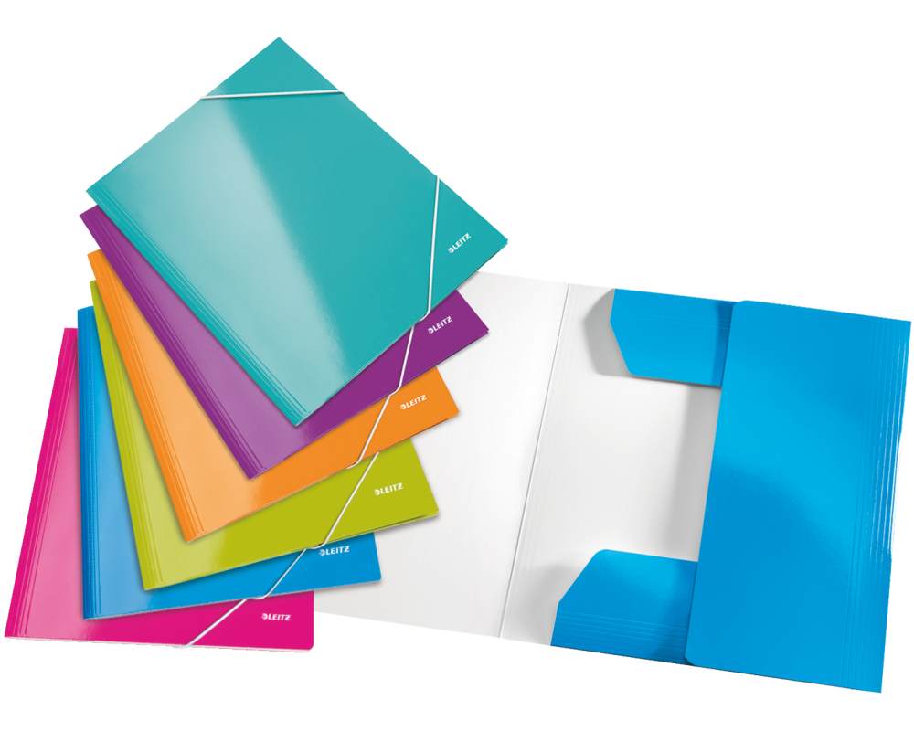 LEITZ Gummibandmappe WOW A4 39821099 assortiert, 6 Stück