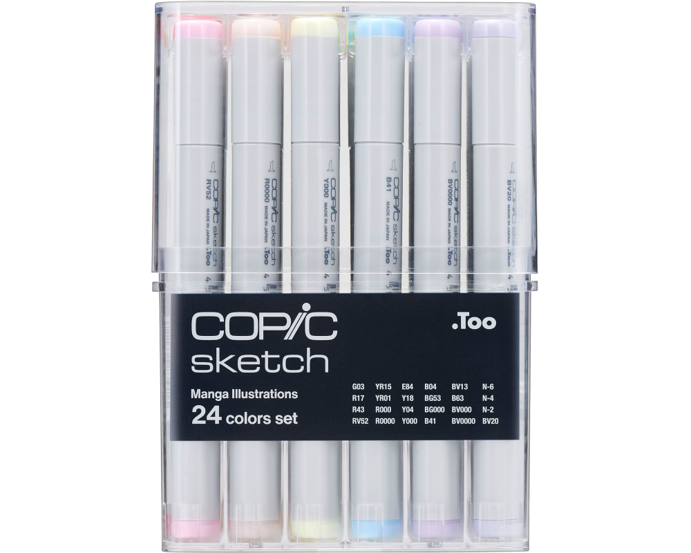 COPIC Marker Sketch 21075525 Manga Illustration, 24 Stück