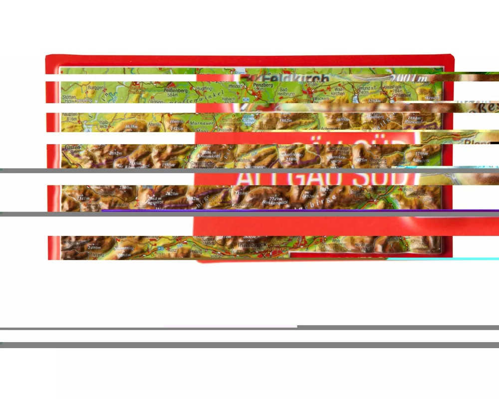 Reliefpostkarte Bayerisches Oberland