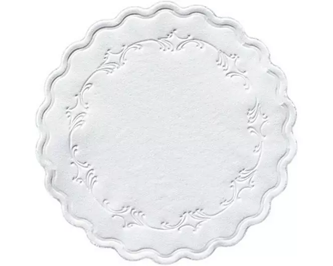 Duni Glasuntersetzer Romance 9 cm, 250 Stück, Weiss