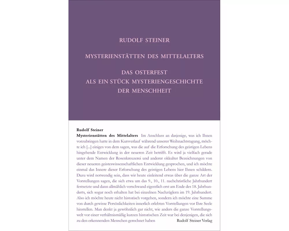 Mysterienstätten des Mittelalters. Rosenkreuzertum und modernes Einweihungsprinzip