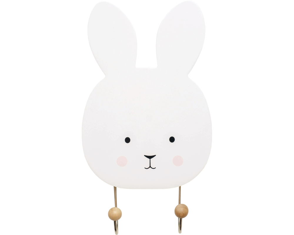 JABADABADO Wandhaken Hase 26x15cm S1010 weiss