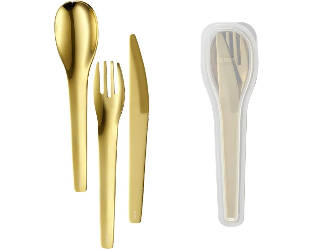 Lurch Besteck-Set to go 3-teilig, Gold