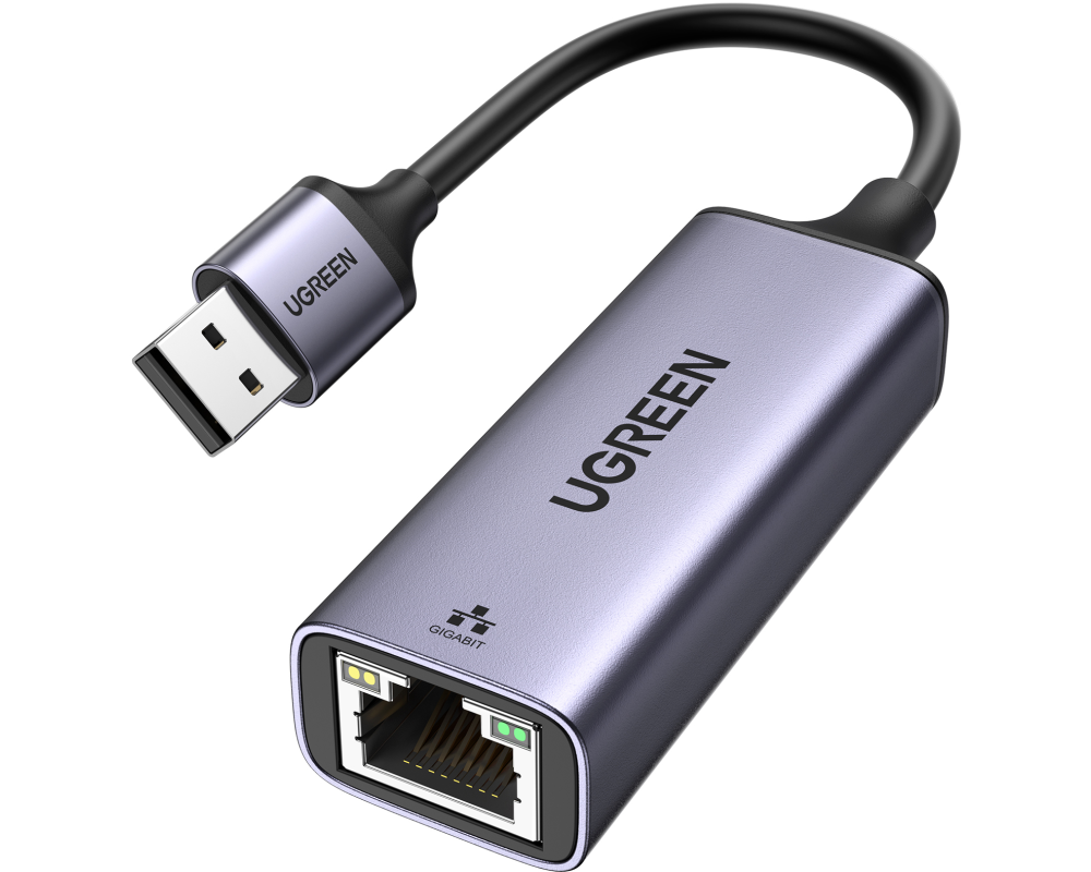 UGREEN Ethernet Adapter USB-RJ45 50922 Aluminum Case,Space Gray