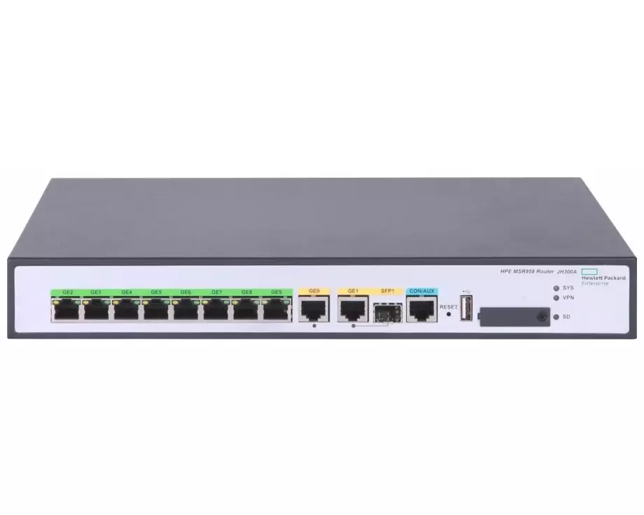 HPE FlexNetwork Router MSR958 1GbE and Combo 2GbE WAN 8GbE LAN