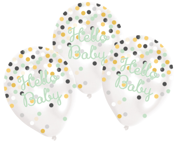 NEUTRAL Ballon Hello Baby 9913163 6 Stück
