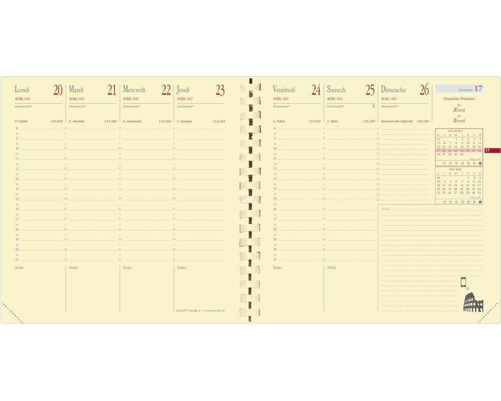 QUO-VADIS Ersatzinhalt Exec.Pres. 2026 654045Q 1W/2S Impala/Soho/Silk 16x16cm