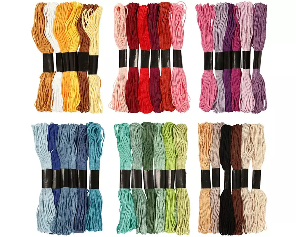 Creativ Company Stickgarn 1 mm, 252 Bündel
