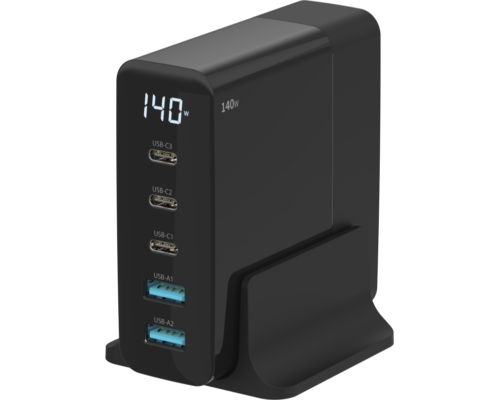 SITECOM 140W PD Desktop Charger CH-1004 with LED display