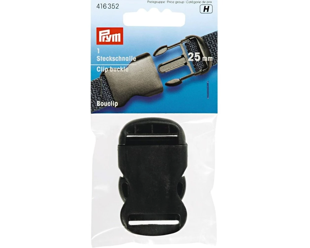 Prym Steckschnalle 25 mm, Schwarz