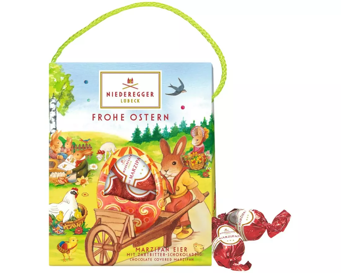 Niederegger Schokoladen-Pralinen Marzipan Ostertäschchen 85 g