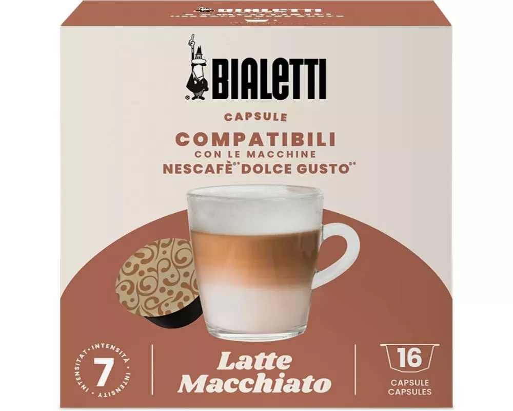 Bialetti Kaffeekapseln Latte Macchiato Dolce Gusto 16 Stück