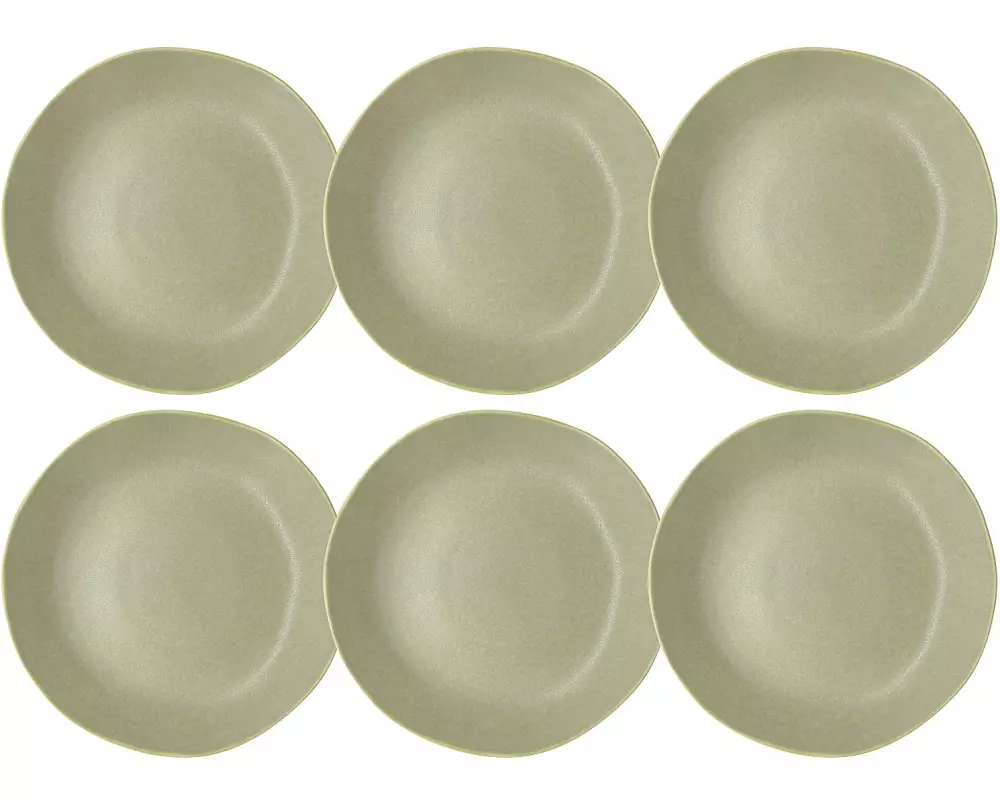 Villa Collection Frühstücks- & Dessertteller Shoku Ø 20 cm, 6 Stück, Grün