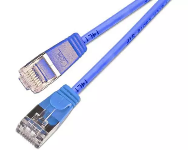 SLIM Slimpatchkabel  Cat 6, U/FTP, 1.5 m, Blau