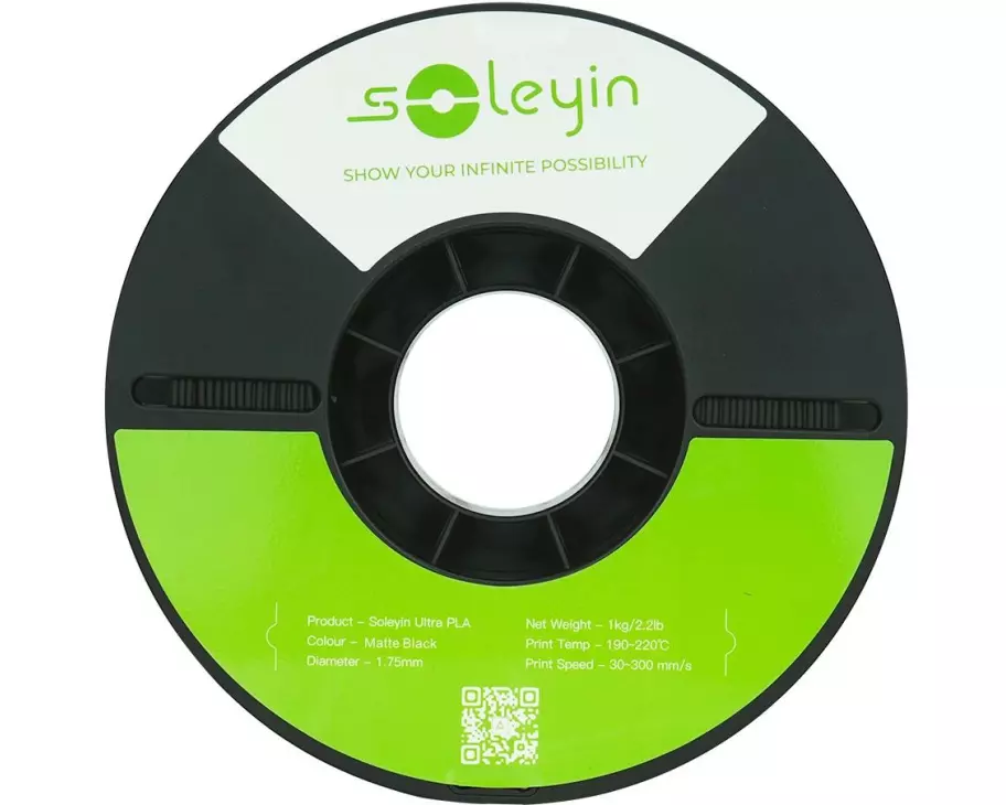 Creality Filament Soleyin Ultra PLA Matte Schwarz 1.75 mm 1 kg